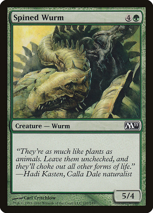 Spined Wurm from Magic 2011