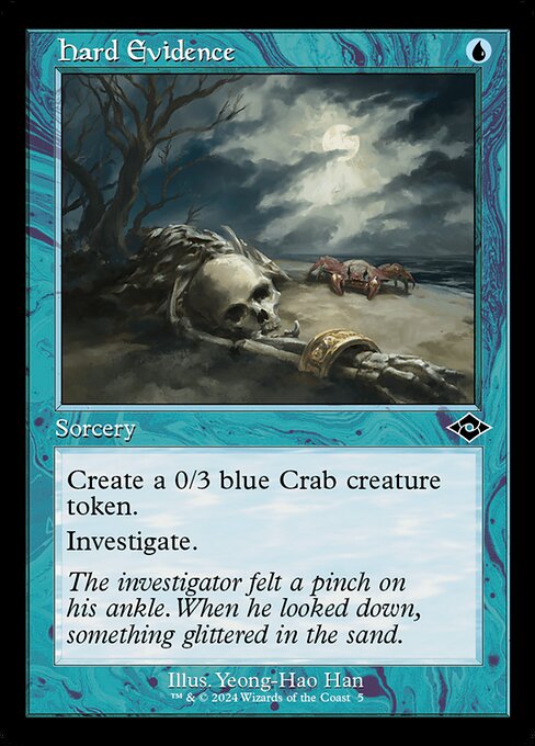 Hard Evidence highlighted card art
