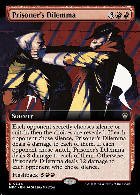 Prisoner's Dilemma highlighted card art