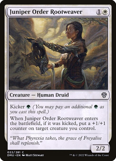 Juniper Order Rootweaver highlighted card art