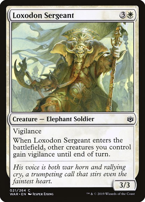 Loxodon Sergeant highlighted card art