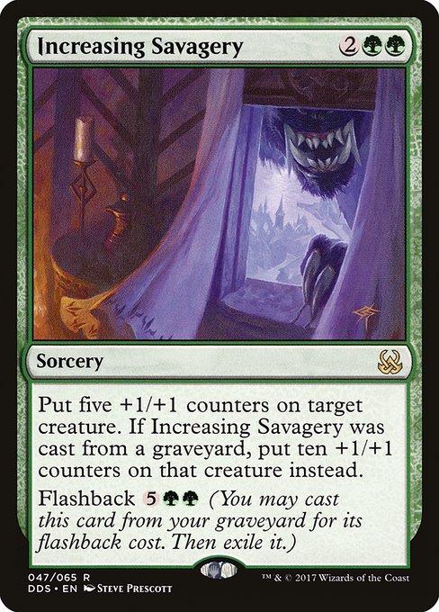 Increasing Savagery highlighted card art