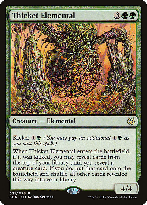 Thicket Elemental highlighted card art