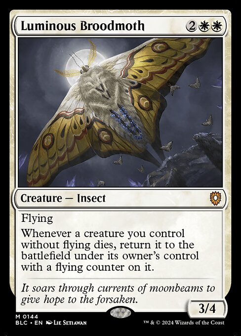 Luminous Broodmoth from Bloomburrow Commander