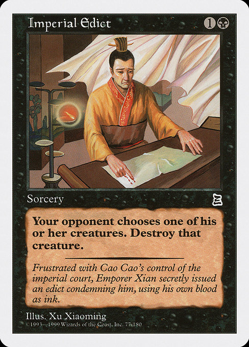 Imperial Edict highlighted card art