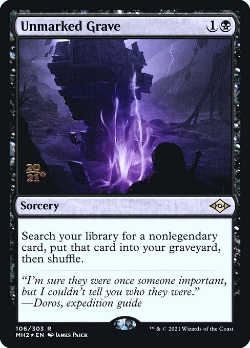 Unmarked Grave from Modern Horizons 2 Promos