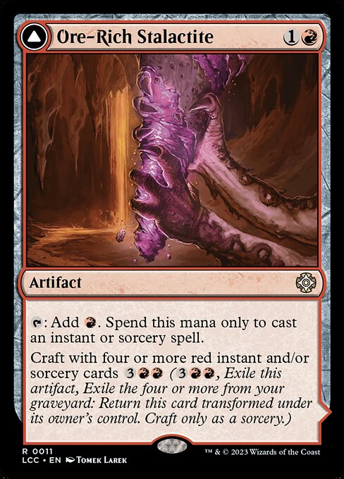Ore-Rich Stalactite // Cosmium Catalyst from The Lost Caverns of Ixalan Commander