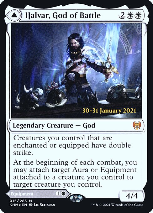 Halvar, God of Battle // Sword of the Realms from Kaldheim Promos
