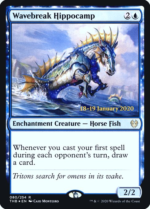 Wavebreak Hippocamp from Theros Beyond Death Promos