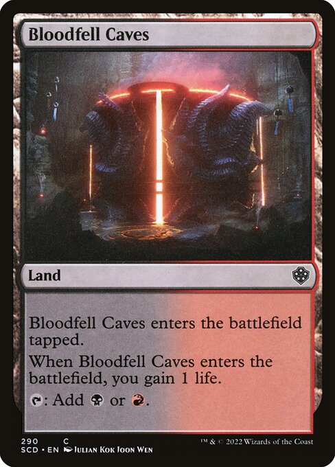 Bloodfell Caves from Starter Commander Decks
