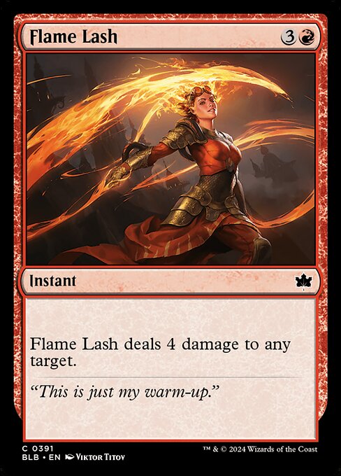 Flame Lash highlighted card art