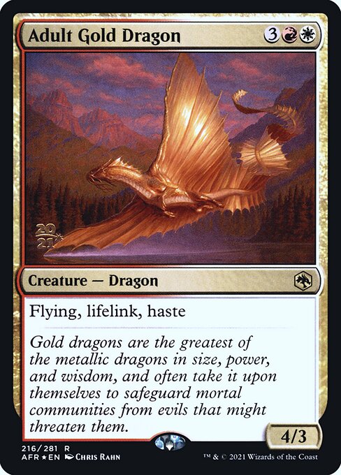 Adult Gold Dragon from Adventures in the Forgotten Realms Promos