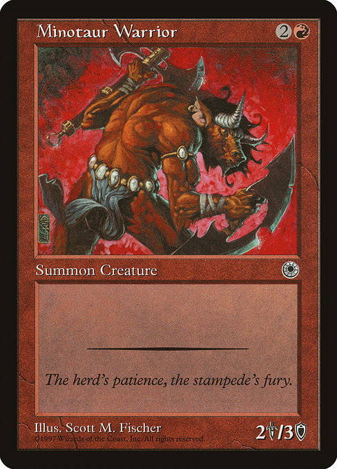 Minotaur Warrior highlighted card art