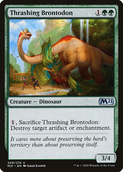 Thrashing Brontodon from Core Set 2021