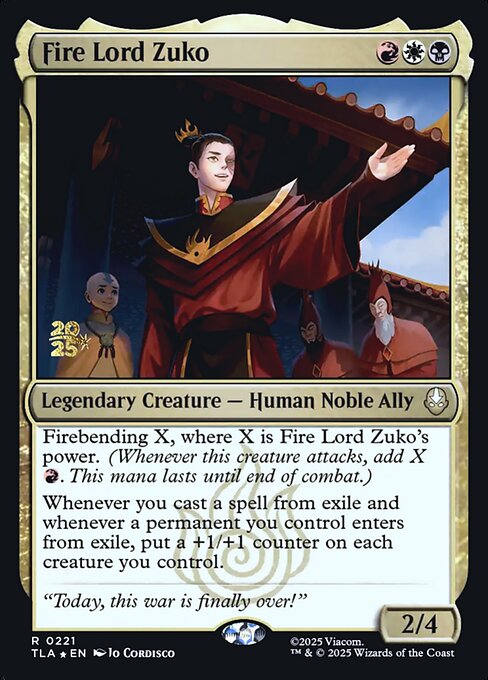 Fire Lord Zuko from Avatar: The Last Airbender Promos