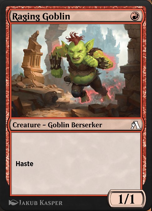 Raging Goblin highlighted card art