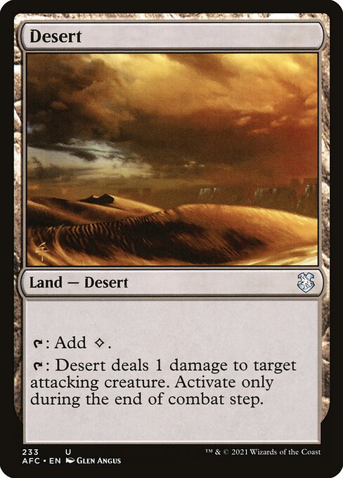 Desert from Forgotten Realms Commander