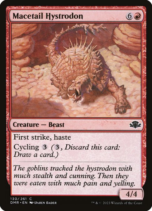 Macetail Hystrodon highlighted card art