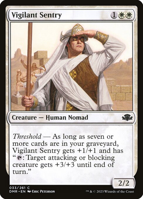 Vigilant Sentry highlighted card art