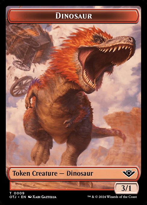 Dinosaur highlighted card art