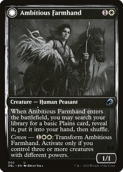 Ambitious Farmhand // Seasoned Cathar from Innistrad: Double Feature