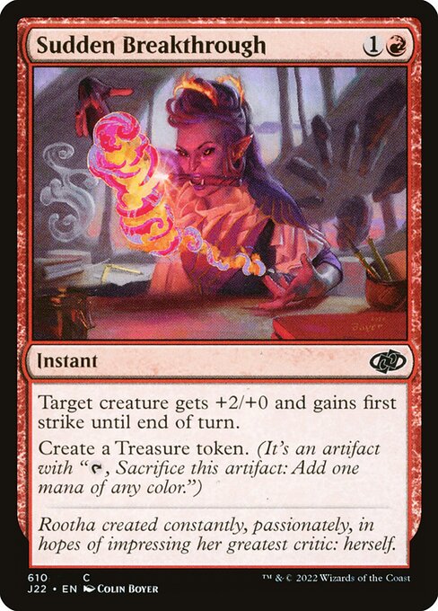 Sudden Breakthrough highlighted card art
