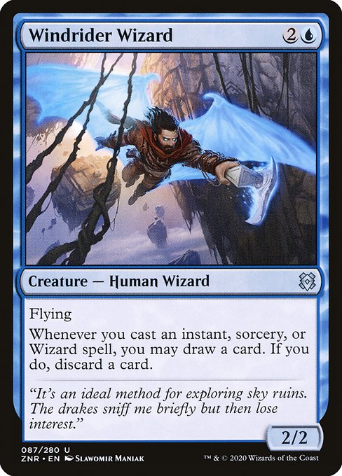 Windrider Wizard from Zendikar Rising