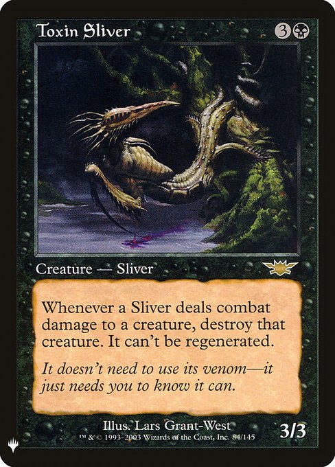 Toxin Sliver from The List