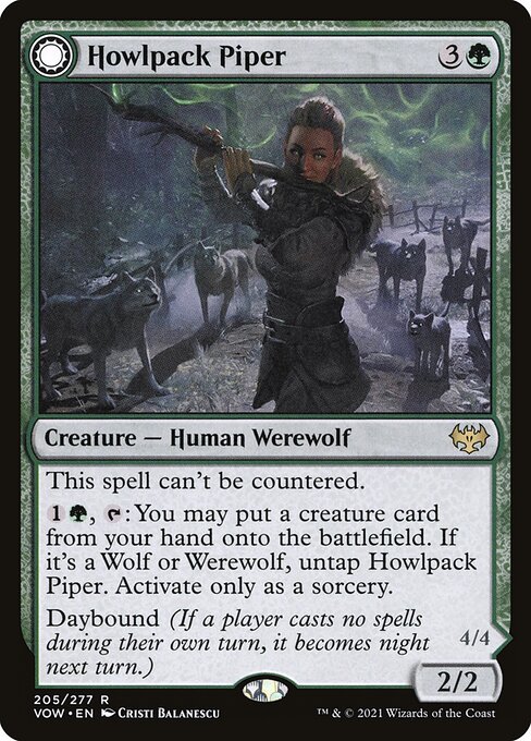 Howlpack Piper // Wildsong Howler from Innistrad: Crimson Vow