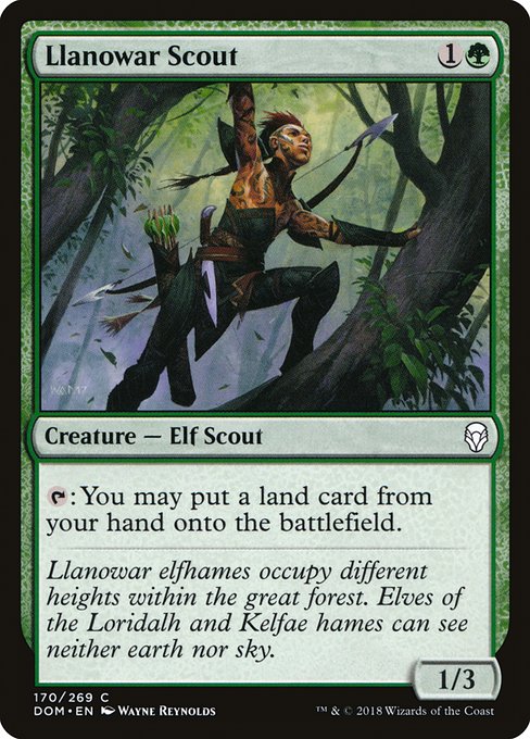 Llanowar Scout highlighted card art