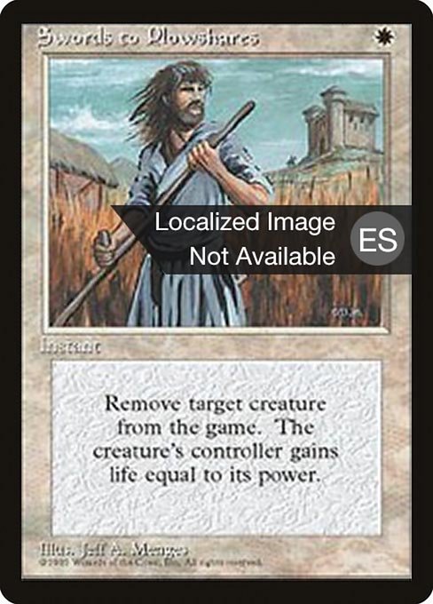 Swords to Plowshares from Fourth Edition Foreign Black Border