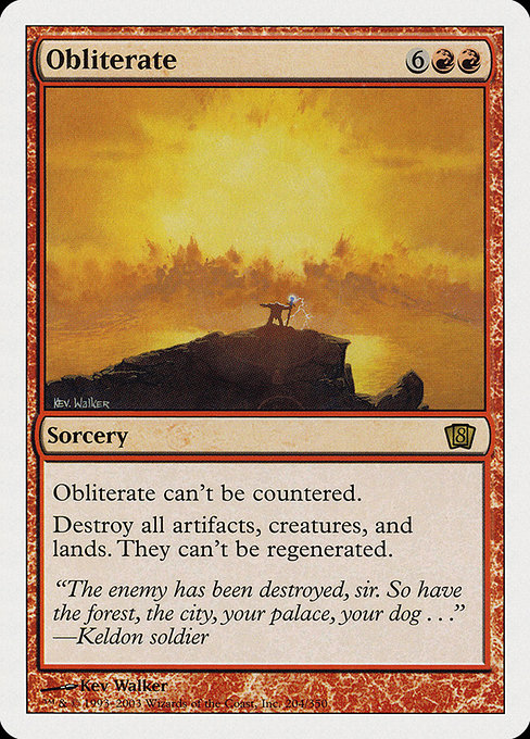 Obliterate from Eighth Edition