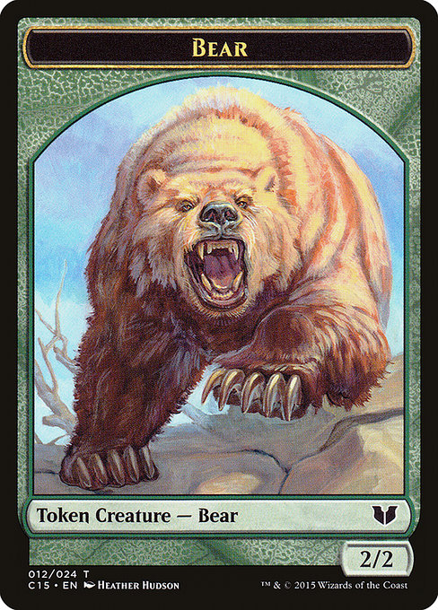 Bear from Commander 2015 Tokens