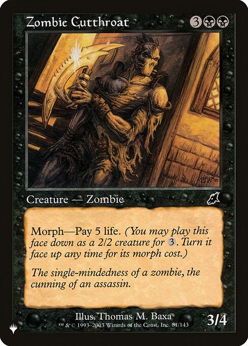 Zombie Cutthroat highlighted card art