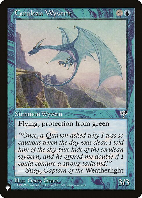 Cerulean Wyvern highlighted card art