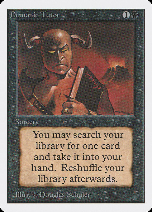 Demonic Tutor from Unlimited Edition