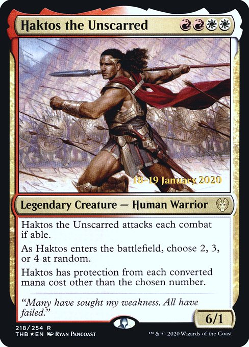 Haktos the Unscarred from Theros Beyond Death Promos