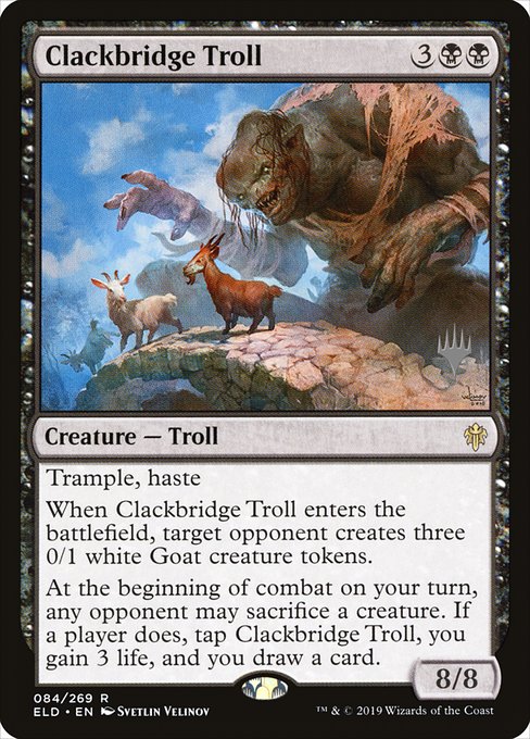 Clackbridge Troll from Throne of Eldraine Promos