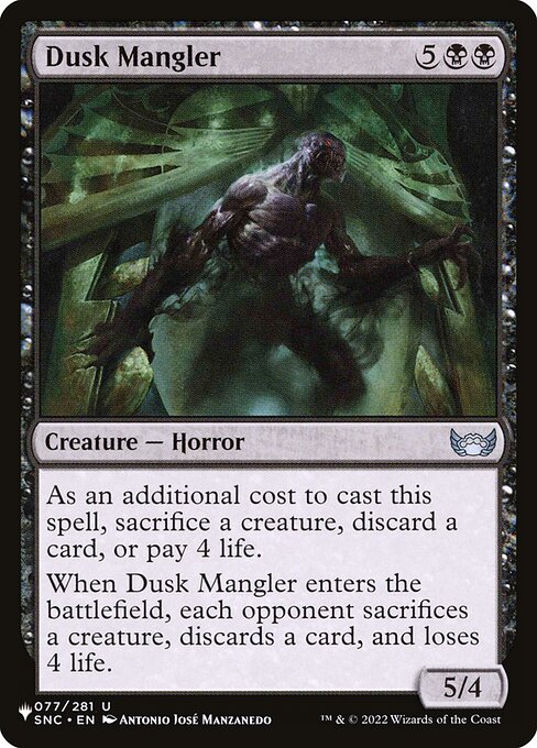 Dusk Mangler from The List