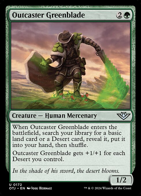 Outcaster Greenblade highlighted card art