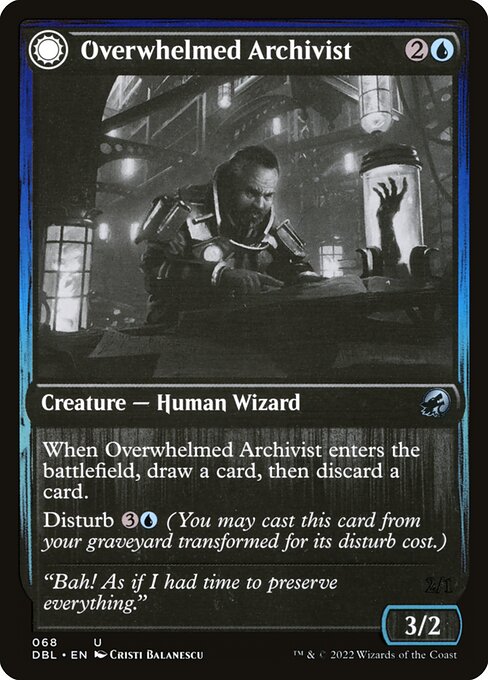 Overwhelmed Archivist // Archive Haunt from Innistrad: Double Feature