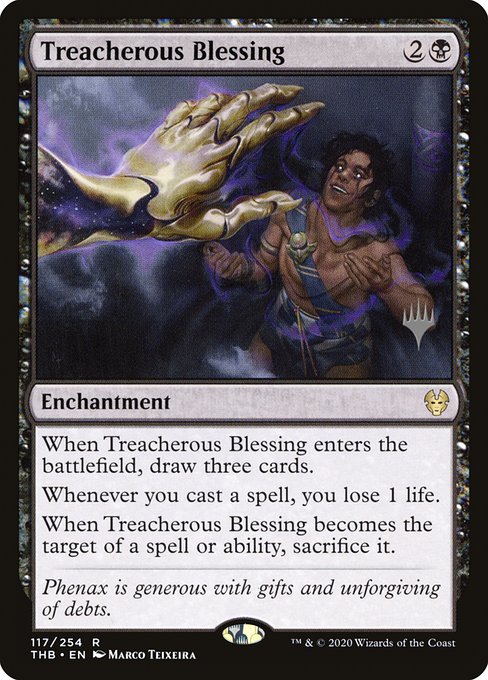 Treacherous Blessing from Theros Beyond Death Promos