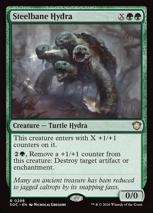 Steelbane Hydra from Secrets of Strixhaven Commander