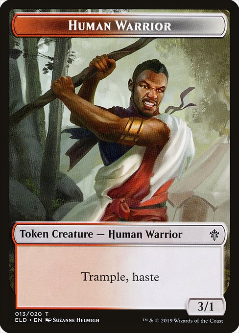 Human Warrior from Throne of Eldraine Tokens