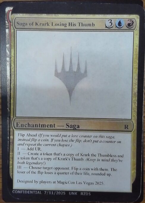 Saga of Krark Losing His Thumb highlighted card art