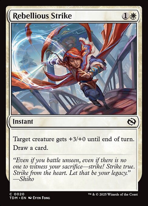 Rebellious Strike highlighted card art