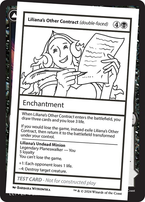 Liliana's Other Contract // Liliana's Undead Minion highlighted card art