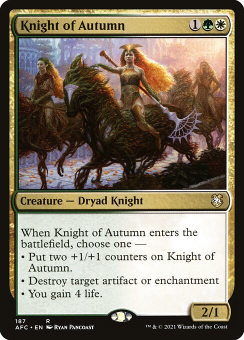 Knight of Autumn highlighted card art
