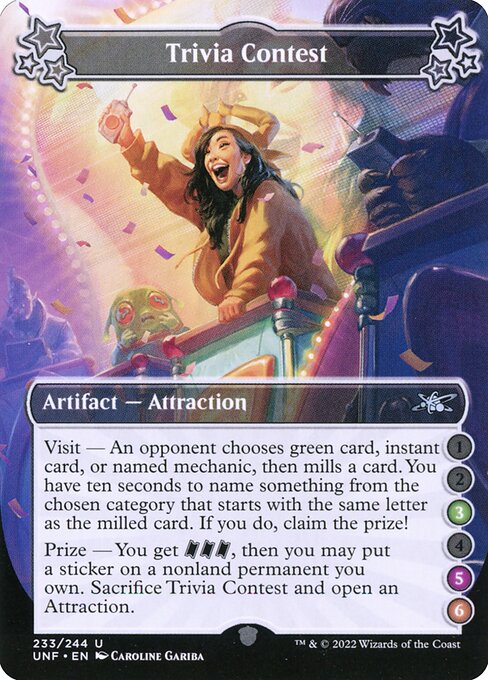 Trivia Contest highlighted card art