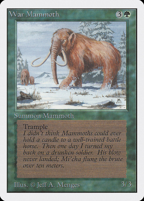 War Mammoth from Unlimited Edition